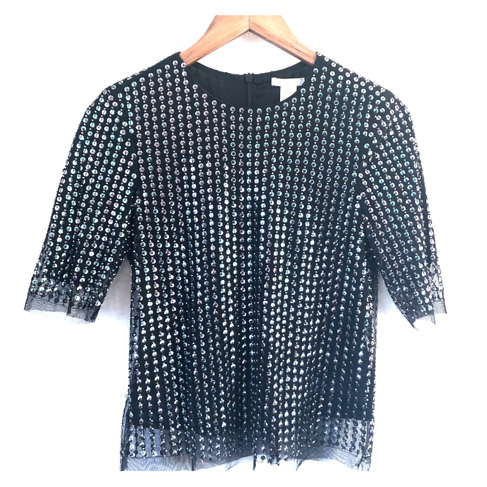 H&M sequin top size 2 perfect condition